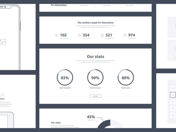 UX Design wireframes for analytics, eCommerce, and how SaaS works