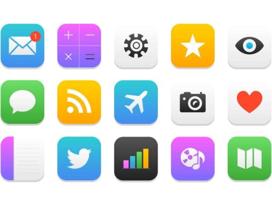 A picture of several Apple mobile app icons on a screen