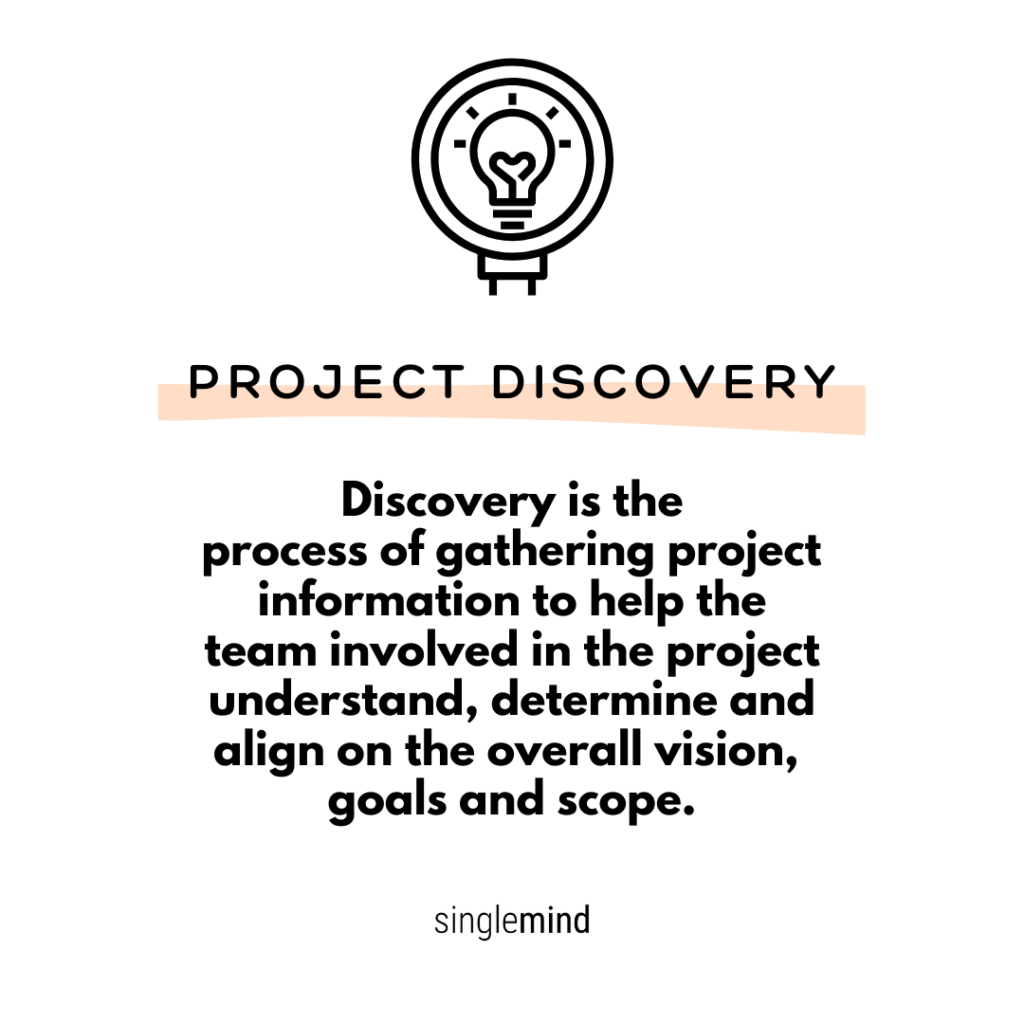 Project Discovery Definition, Singlemind Consulting