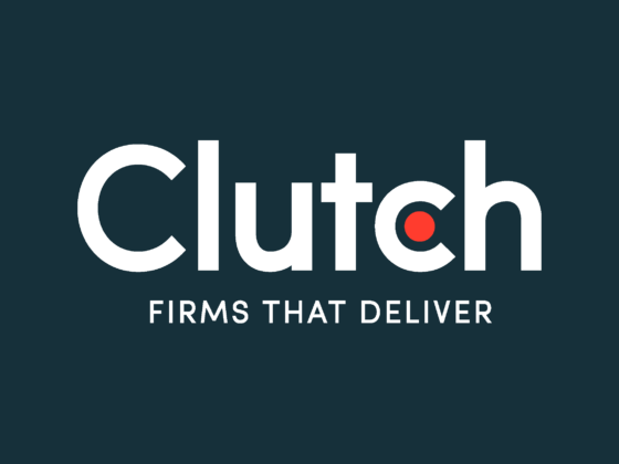 A logo banner which reads "Clutch: Firms That Deliver"