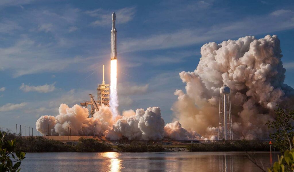 SpaceX Rocket launch signifying product launch