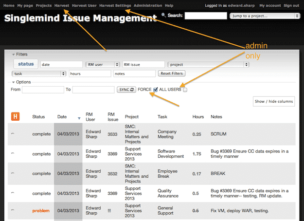 Harvest time keeping web application backend - Part 3