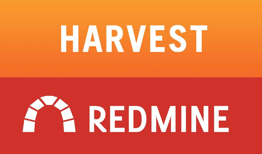 Harvest & Redmine logo banners