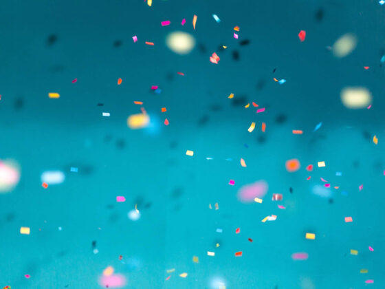 Confetti signifying software product success