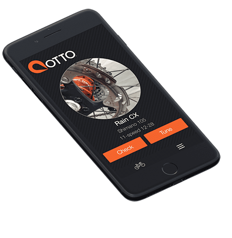 A picture of a phone running the OTTO tuning app in iOS