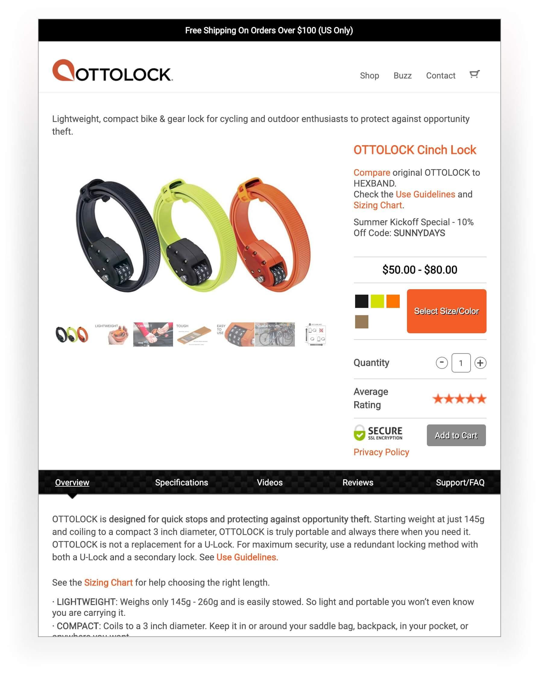 An image showing the OTTOLock website