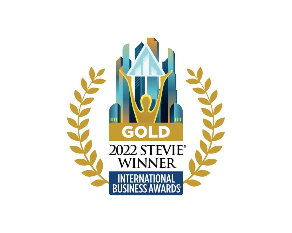 The Gold 2022 Stevie, presented by International Business Awards